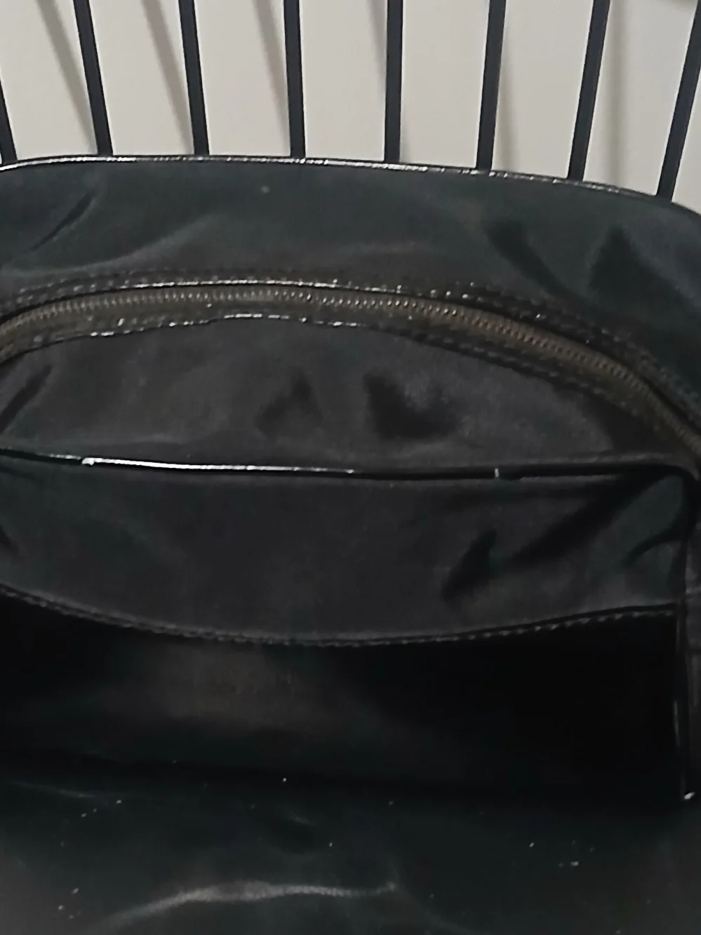 Burberry Black Canvas Travel Backpack with Front Zip Pocket